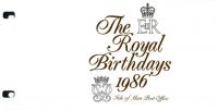 1986 Royal Birthdays pack