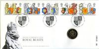 1998 The Queens Beasts coin cover with £1 rare coin