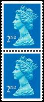 SG1449 2nd Blue, Centre Band - Se-Tenant Pair of Imperf Top & Bottom