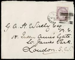 1885 Sep 1st, SG172 1d Lilac 16 Dots On Entire Cover