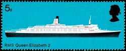 1969 British Ships 5d - Phosphor Omitted