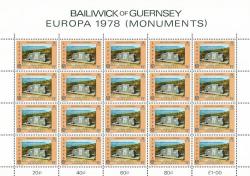 1978 5p Europa Monuments Stamp Sheet