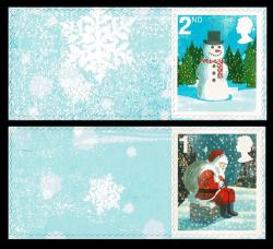 LS34 2006 Christmas 2nd & 1st Smilers Stamps with Labels (Labels may vary from shown)