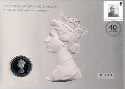 2007 Stamp Designer coin cover with medal coin - cat value £22