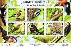 2010 Jersey Woodland Birds  6 values MS