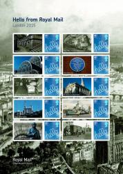 2015 Europhilex London Half Sheet with Labels (Half may vary from shown. Litho print of SG2819)