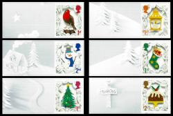 LS102 2016 Christmas 6x Smilers Stamps with Labels (Labels may vary from shown)