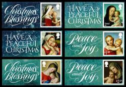 LS107 2017 Christmas 6x Smilers Stamps with Labels (Labels may vary from shown)