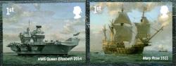 2019 Royal Navy Ships Self-adhesive Mary Rose & Queen Elizabeth (SG4272-4273)