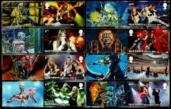 LS148 2023 Iron Maiden Eddie 8x Smilers Stamps with Labels (Labels may vary from shown)