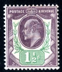 SG222 1½d Slate-Purple & Green