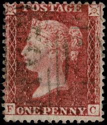 SG41 Deep Rose-Red, Very Fine Used 591 Oldham (Crease Top Right)