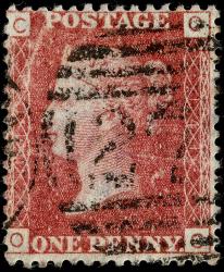 SG43/44 Plate 141, Fine Used, Inverted Watermark (Crease at Top Left)