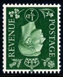 SG462wi ½d Green, Watermark Inverted - Good Perfs