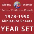 1978 to 1990 Year Set of 6 Minisheets