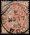 SG163 1/- Orange-Brown, Very Fine CDS &quot;Vere Street 17 Nov 1883&quot; (CV £297)