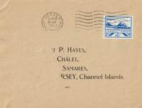 1943 29th June 2½d Blue Typed Address ACTUAL ITEM