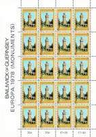 1978 7p Europa Monuments Stamp Sheet