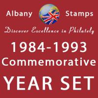 1984 to 1993 Year Set of 10 Alderney Commemorative Issues