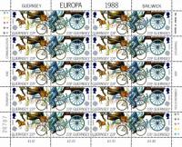 1988 22p Europa Transport Stamp Sheet