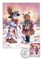 1993 Christmas Card with First Day of Issue cancellation