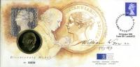 1995 Bi-centenary of William Wyon coin cover with medal - cat value £20