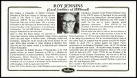 1997 New 50p Coin, Roy Jenkins (Unaddressed & Autographed, Actual Item)