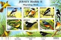 2008 Jersey Birdlife 6 values MS