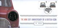 2009 Anniversary of the Mini coin cover with medal - cat value £22