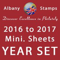 2016 to 2017 Set of 4 Alderney Miniature Sheets
