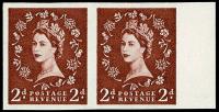 543b 2d Light Red-Brown - Imperf Pair (ACTUAL ITEM)