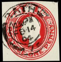 Cut Out from Pre-Paid Envelope, One Penny Red - Bath 14th February 1904