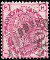 SG143 3d Rose - Fine Used (Cat. £40) - (Spec: J36/44) (Scott: 61)