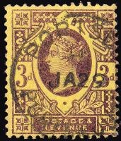 SG204 3d Purple/Orange - Fine Used (Cat. £0) (Spec: K32, iii) (Scott: 115s)