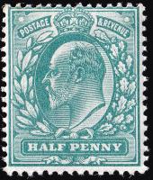 SG216 ½d Blue-Green - Unmounted Mint (Cat. £2.75) - (Spec: M1, ii)