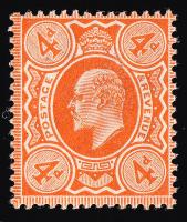 SG239 4d Brown-Orange - Unmounted Mint (Cat. £300) - (Spec: M25, i)