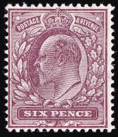 SG300 (M33) 6d Dark Purple - Fine Mounted Mint (Cat. £40)