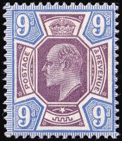 SG308 9d Slate-Purple & Cobalt-Blue - Fine Mounted Mint (Cat. £225) - (Spec: M41, iv)