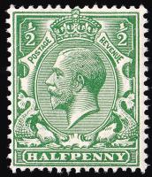 SG356 ½d Blue-Green - Unmounted Mint (Cat. £60) - (Spec: N14, xiv)