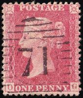 SG38 1d Pale Red - Fine Used (Cat. £75) - (Spec: C10, iii)