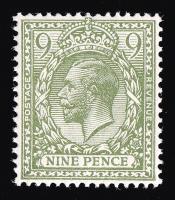 SG393a 9d Olive-Green - Unmounted Mint (Cat. £225) - (Spec: N30, i) (Scott: 183)