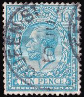 SG394 10d Turquoise-Blue - Fine Used (Cat. £20) - (Spec: N31, ii) (Scott: 199)