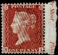 SOLD! SG41 Deep Rose-Red, Very Fine Cancel with Selvedge