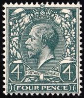 SG424 4d Grey-Green - Fine Mounted Mint (Cat. £12) - (Spec: N39)