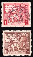 SG430-431 1924 British Empire Exhibition - Fine Used (Cat. £26) - (Spec: NCom1-2) (Scott: 203-204)