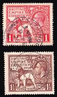 SG430-431 1924 British Empire Exhibition - Fine Used (Cat. £26) - (Spec: NCom1-2) (Scott: 203-204)
