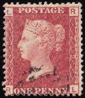 SG43/44 1d Red, Plate Number 219 - Fine Used (Cat. £75)