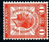 SG435a  1929 PUC 1d wmk sideways