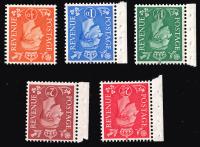 SG503WI-507WI Set of 5 New Colours, Wmk Inverted - Unmounted Mint (Cat. £19) - (Spec: Q3b/Q15a) (Scott: 280i-284i)