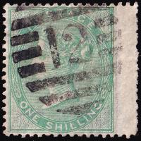 SG72 1/- Green - Average Used (Cat. £170) (Spec: J100, ii) (Scott: 28)
